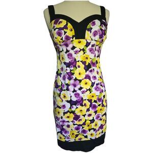 Floral Dress Purple & Yellow Watercolor Wedding - M